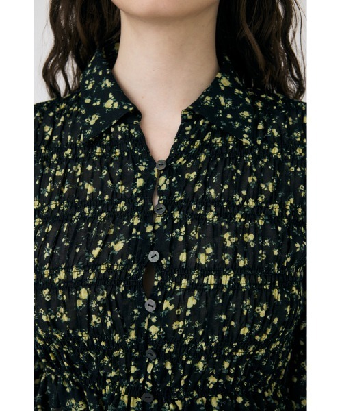 セール】SHIRRING FLORAL FIT シャツ（シャツ/ブラウス