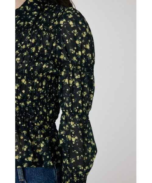 セール】SHIRRING FLORAL FIT シャツ（シャツ/ブラウス