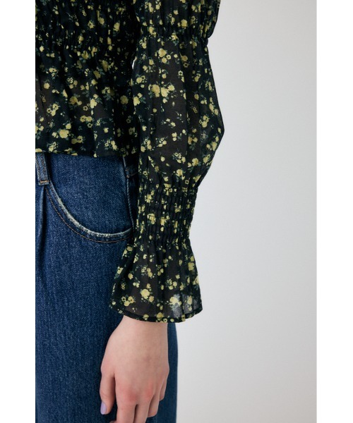 セール】SHIRRING FLORAL FIT シャツ（シャツ/ブラウス