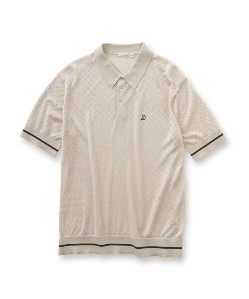DRESSTERIOR(ドレステリア)の「レースジャカード ニットポロ(ポロシャツ・メンズ・ブラウン系その他/ネイビー/ベージュ・90/91/92/94)」の5枚目の写真