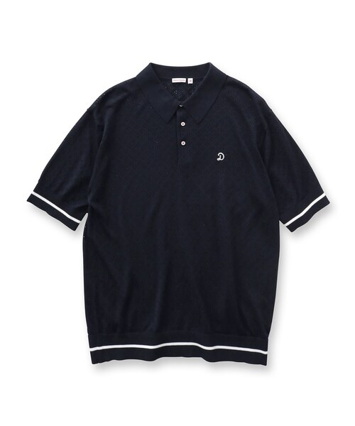 DRESSTERIOR(ドレステリア)の「レースジャカード ニットポロ(ポロシャツ・メンズ・ブラウン系その他/ネイビー/ベージュ・90/91/92/94)」の6枚目の写真