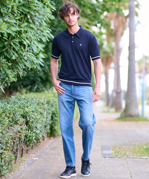 DRESSTERIOR(ドレステリア)の「レースジャカード ニットポロ(ポロシャツ・メンズ・ブラウン系その他/ネイビー/ベージュ・90/91/92/94)」の7枚目の写真