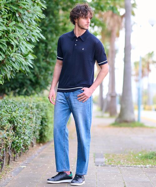 DRESSTERIOR(ドレステリア)の「レースジャカード ニットポロ(ポロシャツ・メンズ・ブラウン系その他/ネイビー/ベージュ・90/91/92/94)」の8枚目の写真