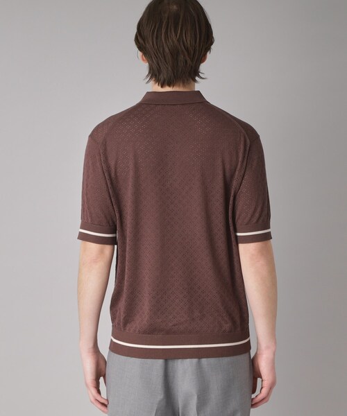 DRESSTERIOR(ドレステリア)の「レースジャカード ニットポロ(ポロシャツ・メンズ・ブラウン系その他/ネイビー/ベージュ・90/91/92/94)」の17枚目の写真