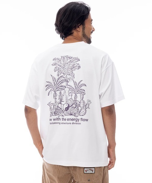 BILLABONG（ビラボン）の「BILLABONG メンズ 【A/DIV.】 GROW Tシャツ 【2025年春夏モデル】/ビラボン速乾UVカットバックプリント半袖Tシャツ（Tシャツ/カットソー・メンズ・ホワイト/ブラック・MEDIUM/LARGE/X-LARGE）」の2枚目の写真