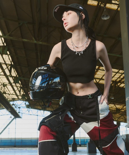 AFF AIVER（エイエフエフアイバー）の「AFF AIVER　ヘビーリブクロップドタンクトップ（タンクトップ・レディース・グレー/チャコールグレー/アッシュグレー/ブラック・SMALL/MEDIUM/LARGE）」の10枚目の写真