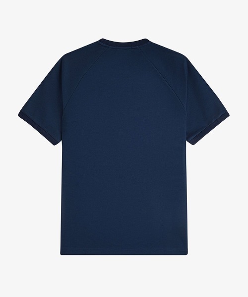 Tシャツ・カットソー FRED PERRY SS22 SHIRT WITH PATCH (FP-SM3114-42_100) 別注】FRED PERRY / オーバーサイズ ピケ Tシャツ（Tシャツ