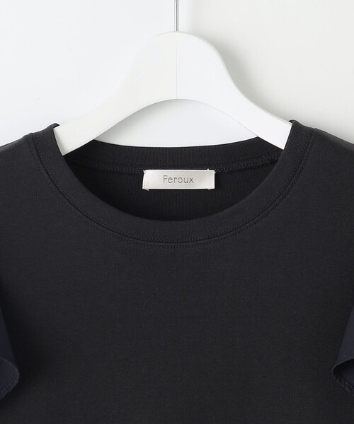 セール】【洗える】フリル袖 Tシャツ（Tシャツ/カットソー