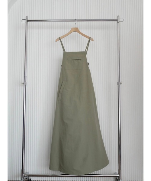 epa ジャンパースカート　jumper skirt u neck tuck denim jumper skirt /Uネック タック デニム ロング