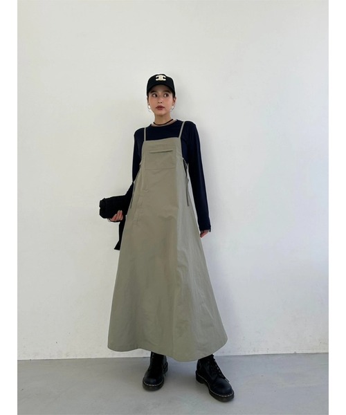 epa ジャンパースカート　jumper skirt Z-UP JUMPER SKIRT/ジップアップジャンパースカート（ワンピース