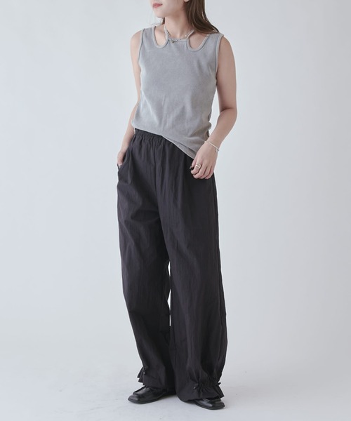 Lui's（ルイス）の「フェードカッティングトップス（Tシャツ/カットソー・レディース・ライトグレー/ブラック・FREE）」の10枚目の写真