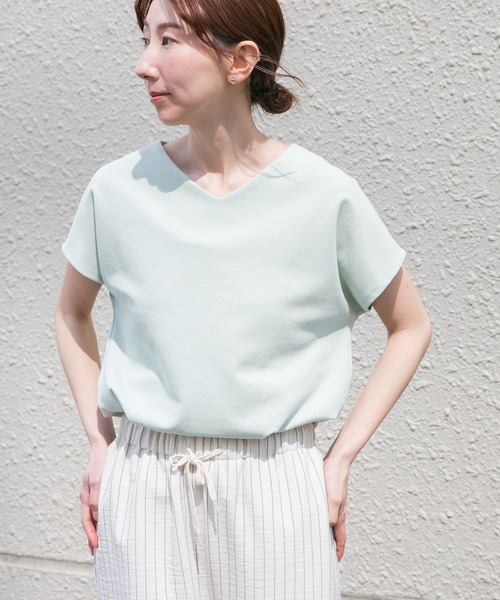 ITEMS URBANRESEARCH(アイテムズ アーバンリサーチ)の「カットミラノフレンチプルオーバー(Tシャツ/カットソー・レディース・ホワイト系その他/オフホワイト/ブラック/ミント/その他1・FREE)」の5枚目の写真