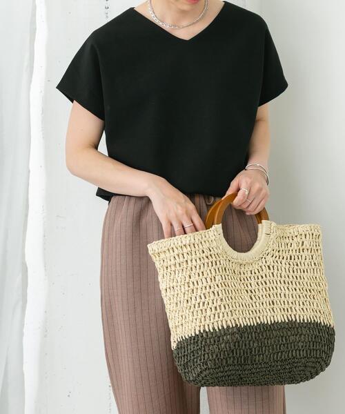 ITEMS URBANRESEARCH（アイテムズ アーバンリサーチ）の「カットミラノフレンチプルオーバー（Tシャツ/カットソー・レディース・ホワイト系その他/オフホワイト/ブラック/ミント/その他1・FREE）」の12枚目の写真