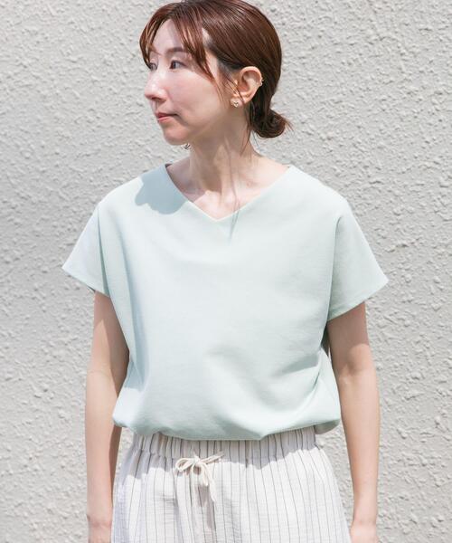 ITEMS URBANRESEARCH（アイテムズ アーバンリサーチ）の「カットミラノフレンチプルオーバー（Tシャツ/カットソー・レディース・ホワイト系その他/オフホワイト/ブラック/ミント/その他1・FREE）」の15枚目の写真