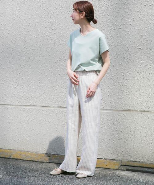 ITEMS URBANRESEARCH（アイテムズ アーバンリサーチ）の「カットミラノフレンチプルオーバー（Tシャツ/カットソー・レディース・ホワイト系その他/オフホワイト/ブラック/ミント/その他1・FREE）」の6枚目の写真