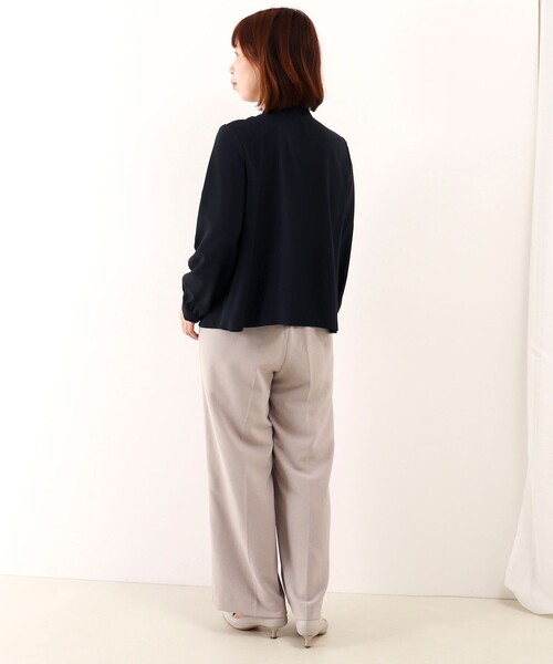 MICO COULIER（ミコクリエ）の「エラスティックカルゼブラウス（シャツ/ブラウス・レディース・ネイビー/オフホワイト・38）」の8枚目の写真