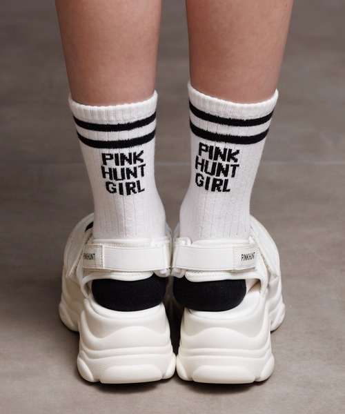 PINKHUNT(ピンクハント)の「PINKHUNT ピンクハント スニーカーソール バレエサンダル 0406(サンダル・キッズ・ブラック/ホワイト・S size/M size/L size)」の7枚目の写真