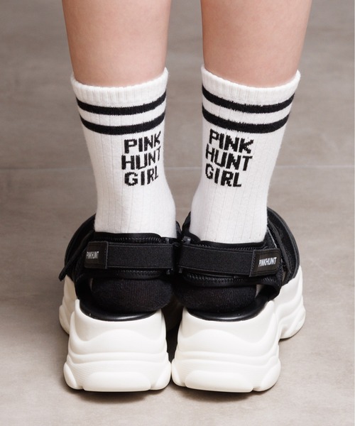 PINKHUNT(ピンクハント)の「PINKHUNT ピンクハント スニーカーソール バレエサンダル 0406(サンダル・キッズ・ブラック/ホワイト・S size/M size/L size)」の12枚目の写真