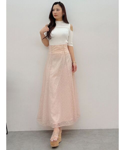 MERCURYDUO（マーキュリーデュオ）の「ビスチェ風カットアウトニット（ニット/セーター・レディース・ライム/ブラック/オフホワイト・FREE）」の10枚目の写真