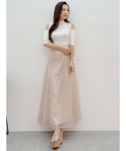 MERCURYDUO（マーキュリーデュオ）の「ビスチェ風カットアウトニット（ニット/セーター・レディース・ライム/ブラック/オフホワイト・FREE）」の11枚目の写真