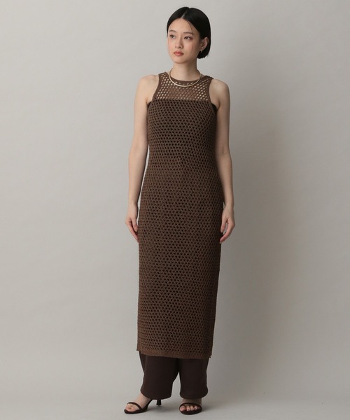 ワンピース 専用出品 麻調シアー2WAYシャーリングワンピース≪手洗い可能≫ | Droite