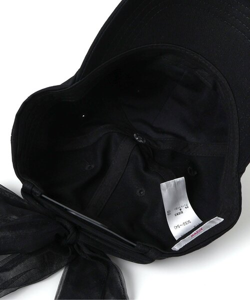 algy（アルジー）の「2WAYチュールりぼんキャップ（キャップ・キッズ・ブラック/アイボリー・MEDIUM/SMALL）」の9枚目の写真