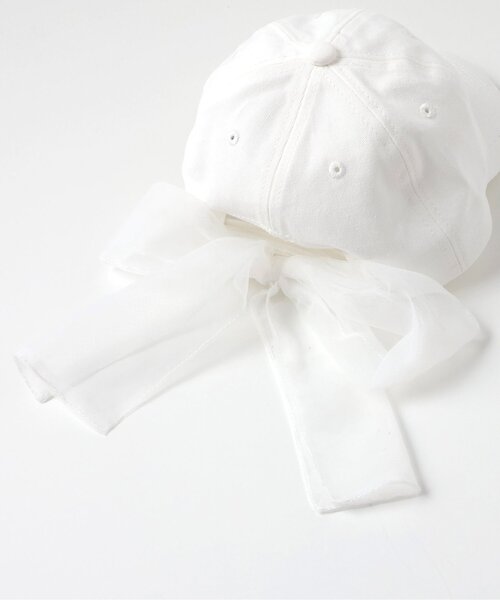 algy（アルジー）の「2WAYチュールりぼんキャップ（キャップ・キッズ・ブラック/アイボリー・MEDIUM/SMALL）」の13枚目の写真