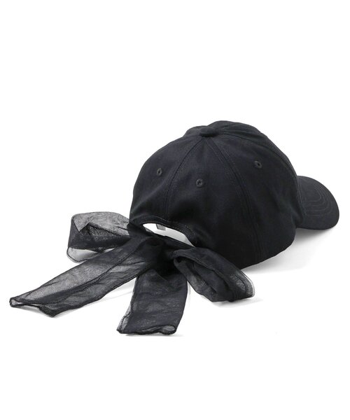 algy（アルジー）の「2WAYチュールりぼんキャップ（キャップ・キッズ・ブラック/アイボリー・MEDIUM/SMALL）」の15枚目の写真
