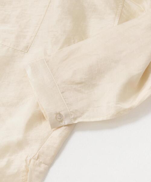 ITEMS URBANRESEARCH（アイテムズ アーバンリサーチ）の「シアーポケットスキッパーシャツ（シャツ/ブラウス・レディース・ライトブルー/ホワイト系その他/ネイビー・FREE）」の12枚目の写真