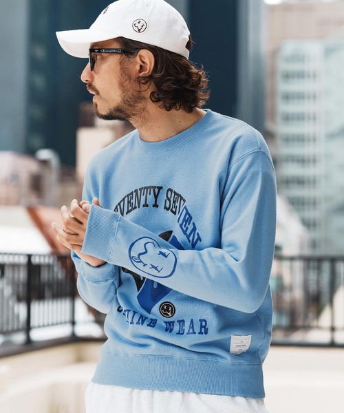 seventy seven(セブンティセブン)の「msw1660-middle onz sweat shirts (heartGW) スウェット(スウェット・メンズ・サックスブルー/ブラック/ヘザーグレー・S/M/L/XL)」の4枚目の写真