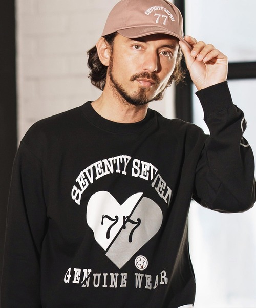 seventy seven(セブンティセブン)の「msw1660-middle onz sweat shirts (heartGW) スウェット(スウェット・メンズ・サックスブルー/ブラック/ヘザーグレー・S/M/L/XL)」の16枚目の写真