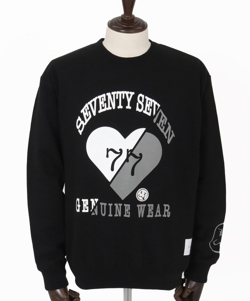 seventy seven(セブンティセブン)の「msw1660-middle onz sweat shirts (heartGW) スウェット(スウェット・メンズ・サックスブルー/ブラック/ヘザーグレー・S/M/L/XL)」の21枚目の写真