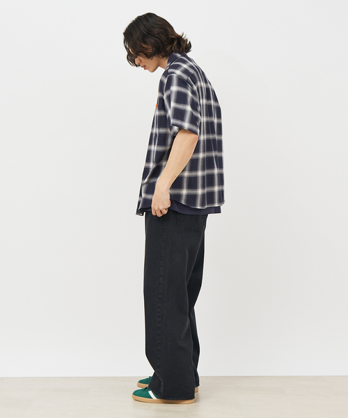 UNIVERSAL OVERALL(ユニバーサルオーバーオール)の「【UNIVERSALOVERALL / ユニバーサルオーバーオール】OPEN COLLAR SHIRT/半端袖オープンカラーシャツ(シャツ/ブラウス・メンズ・ホワイト系その他/ブルー系その他/グリーン系その他・M/L)」の5枚目の写真