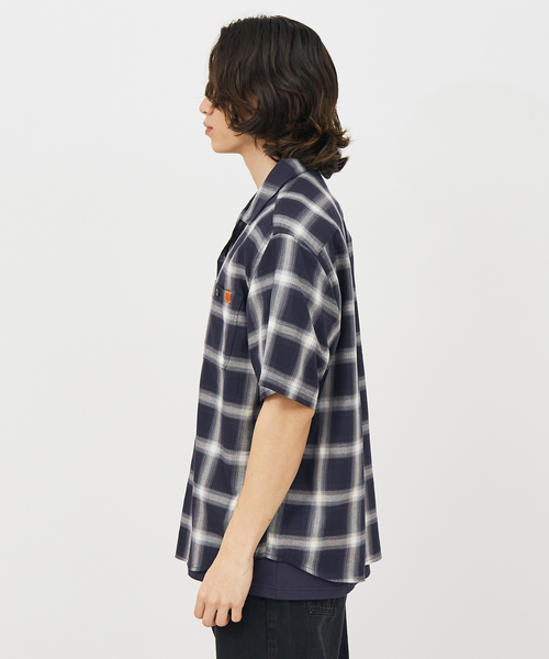 UNIVERSAL OVERALL(ユニバーサルオーバーオール)の「【UNIVERSALOVERALL / ユニバーサルオーバーオール】OPEN COLLAR SHIRT/半端袖オープンカラーシャツ(シャツ/ブラウス・メンズ・ホワイト系その他/ブルー系その他/グリーン系その他・M/L)」の7枚目の写真