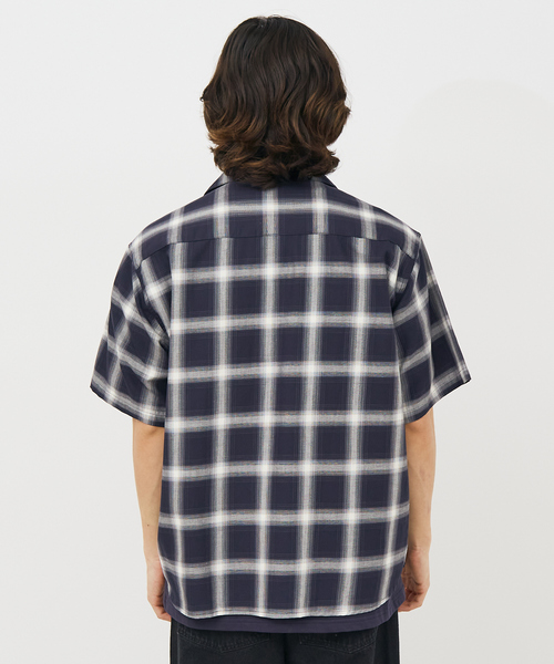 UNIVERSAL OVERALL(ユニバーサルオーバーオール)の「【UNIVERSALOVERALL / ユニバーサルオーバーオール】OPEN COLLAR SHIRT/半端袖オープンカラーシャツ(シャツ/ブラウス・メンズ・ホワイト系その他/ブルー系その他/グリーン系その他・M/L)」の8枚目の写真