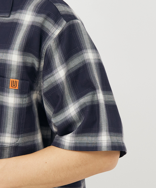 UNIVERSAL OVERALL(ユニバーサルオーバーオール)の「【UNIVERSALOVERALL / ユニバーサルオーバーオール】OPEN COLLAR SHIRT/半端袖オープンカラーシャツ(シャツ/ブラウス・メンズ・ホワイト系その他/ブルー系その他/グリーン系その他・M/L)」の10枚目の写真