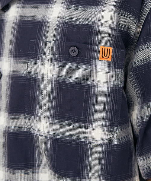 UNIVERSAL OVERALL(ユニバーサルオーバーオール)の「【UNIVERSALOVERALL / ユニバーサルオーバーオール】OPEN COLLAR SHIRT/半端袖オープンカラーシャツ(シャツ/ブラウス・メンズ・ホワイト系その他/ブルー系その他/グリーン系その他・M/L)」の11枚目の写真
