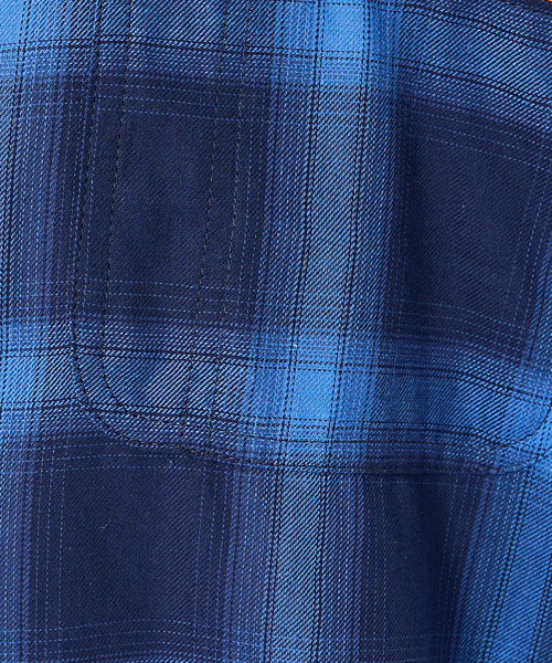 UNIVERSAL OVERALL(ユニバーサルオーバーオール)の「【UNIVERSALOVERALL / ユニバーサルオーバーオール】OPEN COLLAR SHIRT/半端袖オープンカラーシャツ(シャツ/ブラウス・メンズ・ホワイト系その他/ブルー系その他/グリーン系その他・M/L)」の13枚目の写真