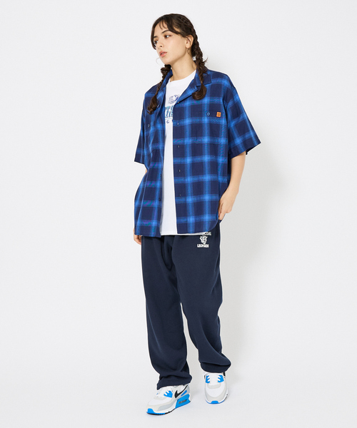 UNIVERSAL OVERALL(ユニバーサルオーバーオール)の「【UNIVERSALOVERALL / ユニバーサルオーバーオール】OPEN COLLAR SHIRT/半端袖オープンカラーシャツ(シャツ/ブラウス・メンズ・ホワイト系その他/ブルー系その他/グリーン系その他・M/L)」の14枚目の写真