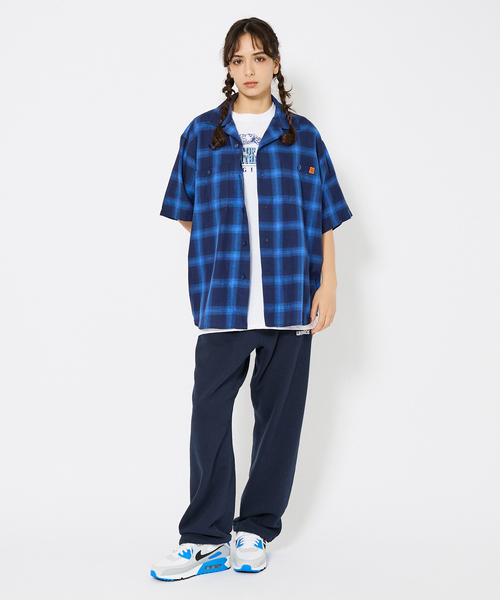 UNIVERSAL OVERALL(ユニバーサルオーバーオール)の「【UNIVERSALOVERALL / ユニバーサルオーバーオール】OPEN COLLAR SHIRT/半端袖オープンカラーシャツ(シャツ/ブラウス・メンズ・ホワイト系その他/ブルー系その他/グリーン系その他・M/L)」の15枚目の写真