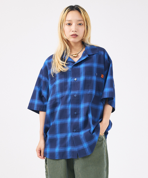 UNIVERSAL OVERALL(ユニバーサルオーバーオール)の「【UNIVERSALOVERALL / ユニバーサルオーバーオール】OPEN COLLAR SHIRT/半端袖オープンカラーシャツ(シャツ/ブラウス・メンズ・ホワイト系その他/ブルー系その他/グリーン系その他・M/L)」の17枚目の写真