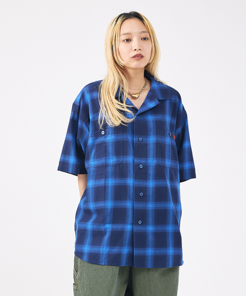 UNIVERSAL OVERALL(ユニバーサルオーバーオール)の「【UNIVERSALOVERALL / ユニバーサルオーバーオール】OPEN COLLAR SHIRT/半端袖オープンカラーシャツ(シャツ/ブラウス・メンズ・ホワイト系その他/ブルー系その他/グリーン系その他・M/L)」の18枚目の写真