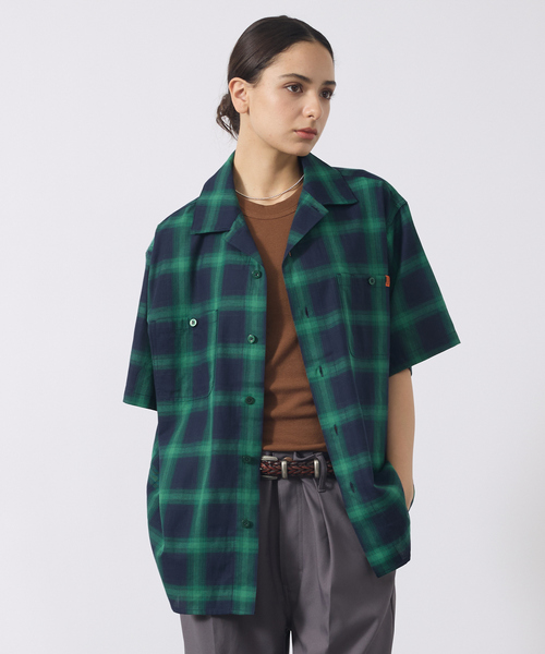 UNIVERSAL OVERALL(ユニバーサルオーバーオール)の「【UNIVERSALOVERALL / ユニバーサルオーバーオール】OPEN COLLAR SHIRT/半端袖オープンカラーシャツ(シャツ/ブラウス・メンズ・ホワイト系その他/ブルー系その他/グリーン系その他・M/L)」の21枚目の写真