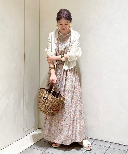 Jines(ジネス)の「Deveauxラメ入プリント ノースリワンピース(ワンピース・レディース・マルチ・38)」の19枚目の写真
