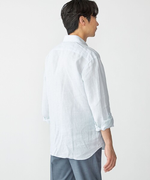 シップス（SHIPS）/SHIPS: ウォッシュド リネン ストライプ シャツ セール】SHIPS: ウォッシュド リネン ストライプ シャツ（シャツ