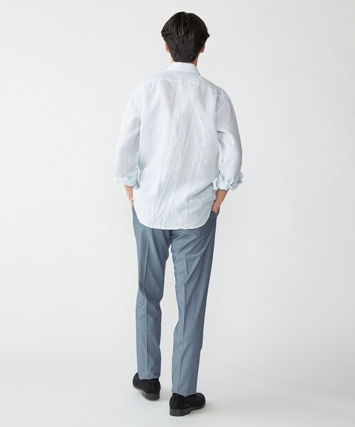 SHIPS(シップス)の「SHIPS: ウォッシュド リネン ストライプ シャツ(シャツ/ブラウス・メンズ・トップグレー/ライトグリーン・SMALL/MEDIUM/LARGE/X-LARGE)」の8枚目の写真