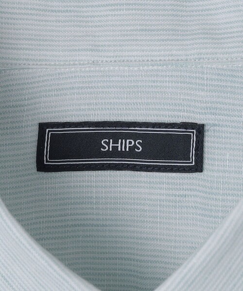 セール】SHIPS: ウォッシュド リネン ストライプ シャツ（シャツ