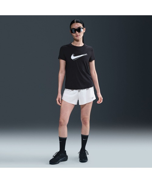 NIKE（ナイキ）の「ナイキ NIKE ナイキ  ワン SWSH HBR DF S/S トップ（Tシャツ/カットソー・レディース・ライラック/ブラック/ブルー・M/L）」の6枚目の写真