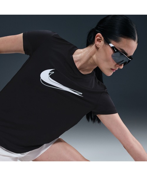 NIKE（ナイキ）の「ナイキ NIKE ナイキ  ワン SWSH HBR DF S/S トップ（Tシャツ/カットソー・レディース・ライラック/ブラック/ブルー・M/L）」の11枚目の写真
