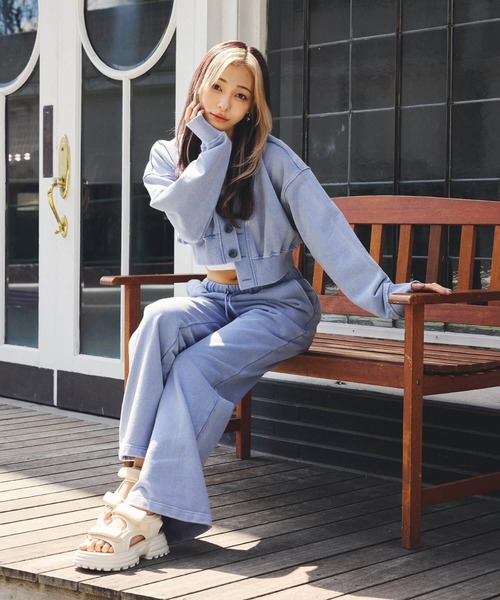 DURAS（デュラス）の「ヴィンテージ加工ショートカーディガン（カーディガン/ボレロ・レディース・ブルー/ブラック/ベージュ・SMALL/MEDIUM）」の9枚目の写真